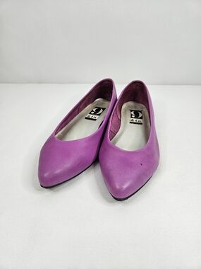 Bright Lavendar Pointed-Toe Ballet Flats